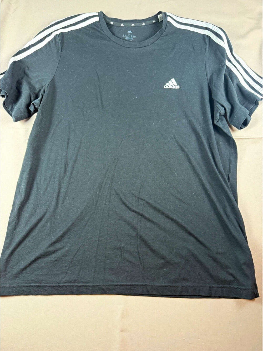 adidas AEROREADY Men's Training T-Shirt Black/White XL Crew Neck Breathable